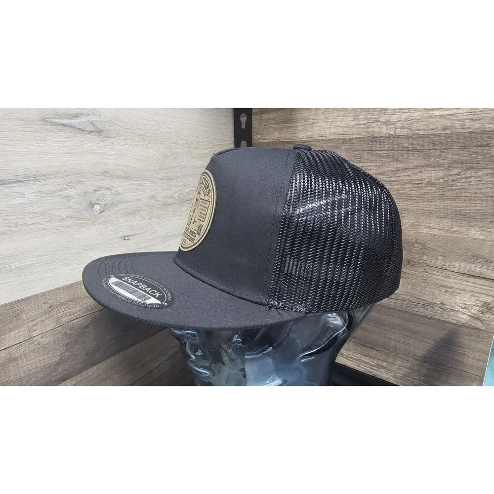 Educator Skull Leather Patch Teacher Coach Professor Black Hat Patch RF CO.